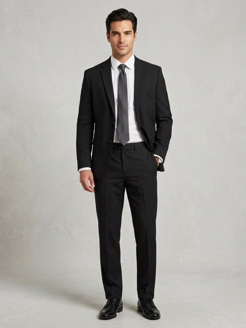 JF J.Ferrar NWT Ultra Comfort Black Classic Fit Suit Pants 34x32